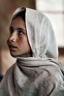 Jalozai IDP camp, the biggest and oldest in Asia. IDPs come from war in the Federally Administered Tribal Areas. School for girls, KP, Pakistan, 2013