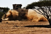Mine-clearance machine. Demining fields at Rassai, Kassala State. Sudan 2016