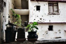 Jabal (Mountain) Mohsen, stronghold of Alawite Muslims. Destruction and poverty are consequences of recurring fightings with Sunnis of Tebenneh. Tripoli, Lebanon 2014