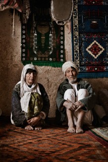 Gul Pari, 60, and her husband Nasrullah, 70. Gul Pari stopped talking one year ago, but she manages to make herself clear to her husband and through him she conveys her happiness: “I am very happy for the goats, the tools and the saffron I received. Soon the goats will produce kids and milk”. 2011