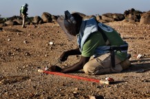 Demining fields at Rassai, Kassala State. Sudan 2016