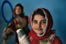Tamkin, 9 years old. Mobile Mini Circus for Children organization. Kabul, 2012