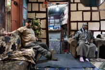 A mixed family: the husband is Sunni and the wife Alawite. Taleb Domar Dib, the husband, and Dahiya Handé Khoder, his mother-in-law, beneficiaries of the ICRC's kitchen project. Jabal (Mountain) Mohsen, stronghold of Alawite Muslims. Tripoli, Lebanon, 2014