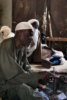 Tuareg artisan at work. CISP is sustaining local craftsmanship. Agadez, Niger 2018