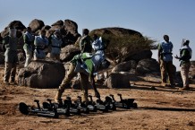 Break at 9 am. Demining fields at Rassai, Kassala State. Sudan 2016
