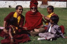 Bernardo Bertolucci on the set of "Little Buddha". Paro, Bhutan 1992