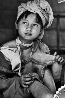 Karen hill tribe girl. Chang Mai Province, Thailand, 1989.
