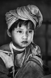 Karen hill tribe girl. Chang Mai Province, Thailand, 1989.