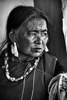 A Tibetan woman. Trak Tok festival, Ladakh, India. 1990