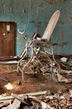 What remains of the clinic in Velyka Komyshuvakha, a village occupied in 2022 and liberated in 2023. Here, 40 of 400 houses remain intact, and of 600 people, only 76 remain. Kharkiv Region, Ukraine, 2026